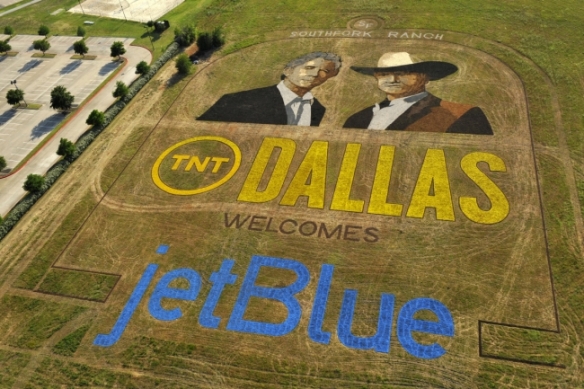 TNT and JetBlue Promote New 'Dallas' With Billboard for Airplanes